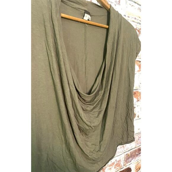 Free People We The Free Flowing Cowl Draped Neck Cotton & Modal Fantasy Blouse - Picture 6 of 9